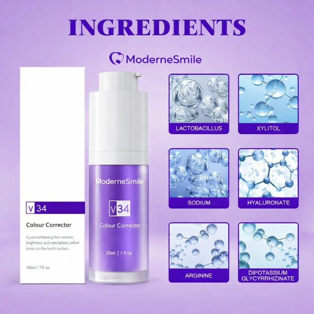 Sérum Blanchissant ModerneSmile™ V34 - éclat instantané pour un sourire radieux