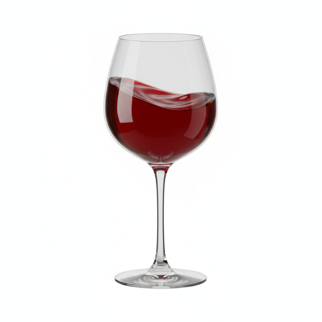 Verre de vin rouge 3D